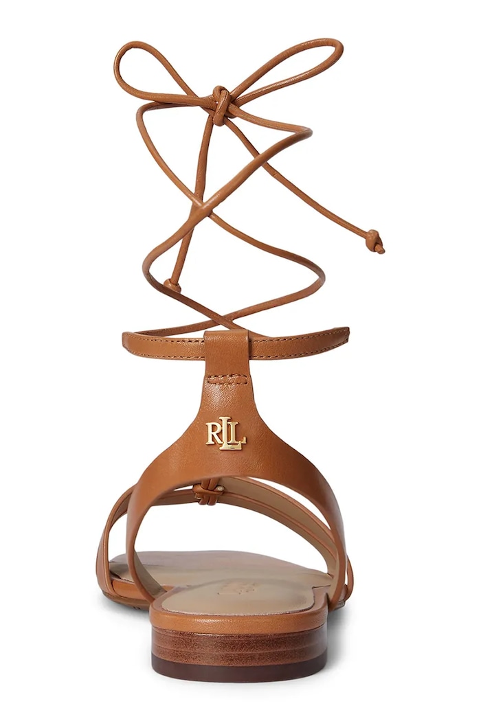 Obuwie Lauren Ralph Lauren sandały skórzane Paloma 802P01551002.200 brązowy