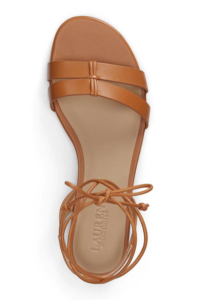Lauren Ralph Lauren sandały skórzane Paloma brązowy 802P01551002.200