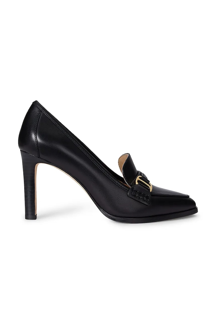 Lauren Ralph Lauren czółenka skórzane Tasha Tl słupek czarny 802P04169001.001