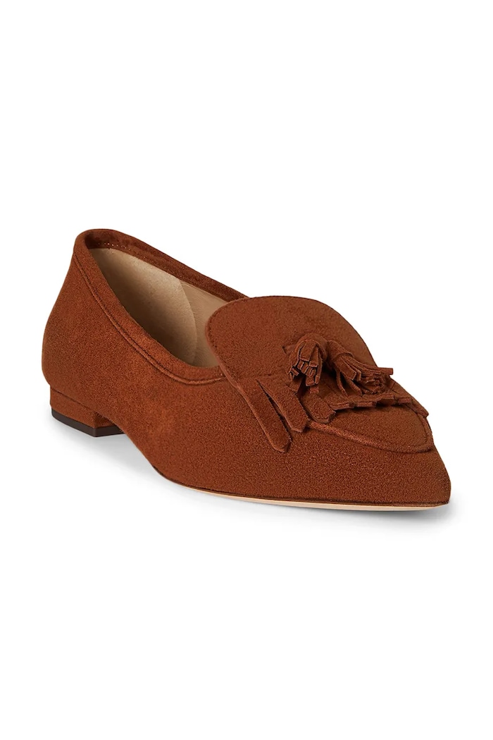 Semišové baleríny Lauren Ralph Lauren Londyn Klt 802P04175002.200 hnedá SS26