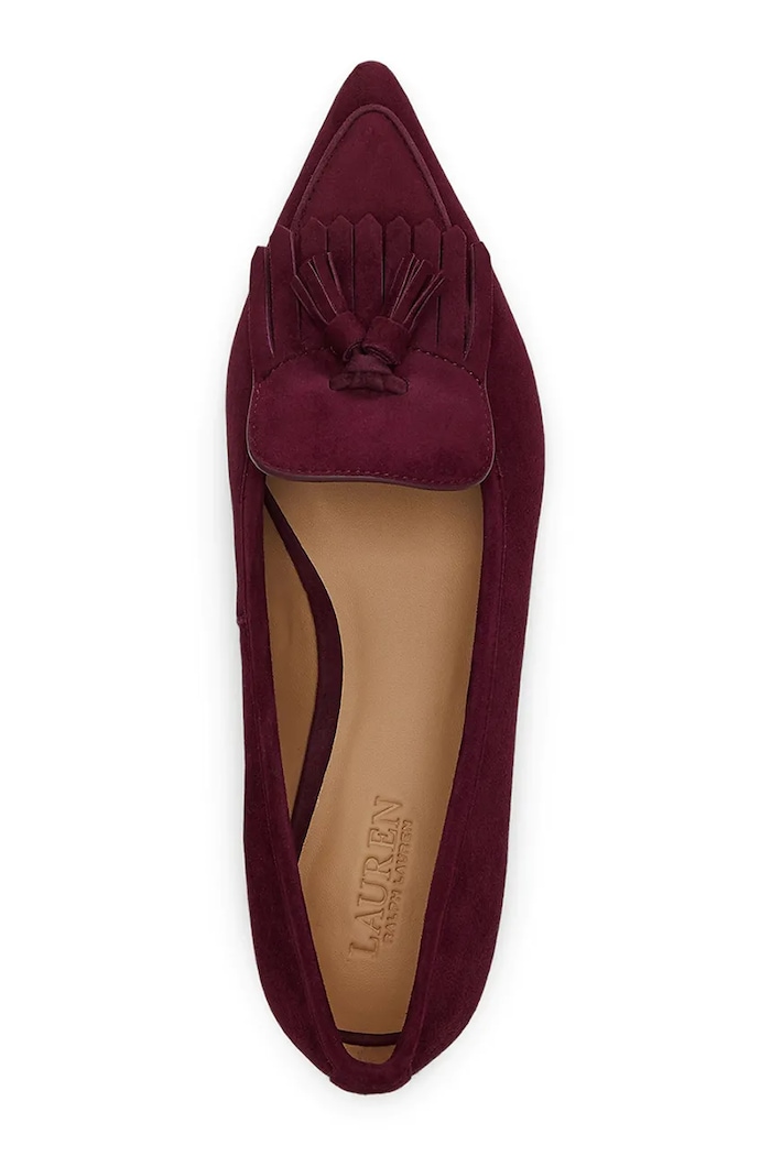 Obuv Semišové baleríny Lauren Ralph Lauren Londyn Klt 802P04175003.600 červená