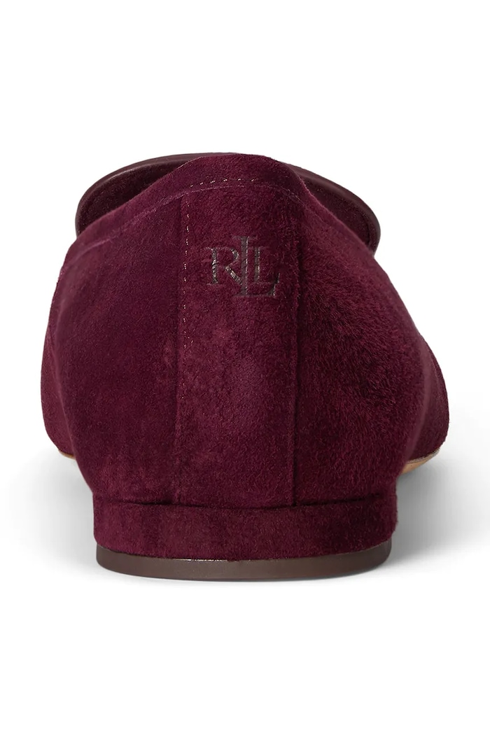 Semišové baleríny Lauren Ralph Lauren Londyn Klt červená 802P04175003.600