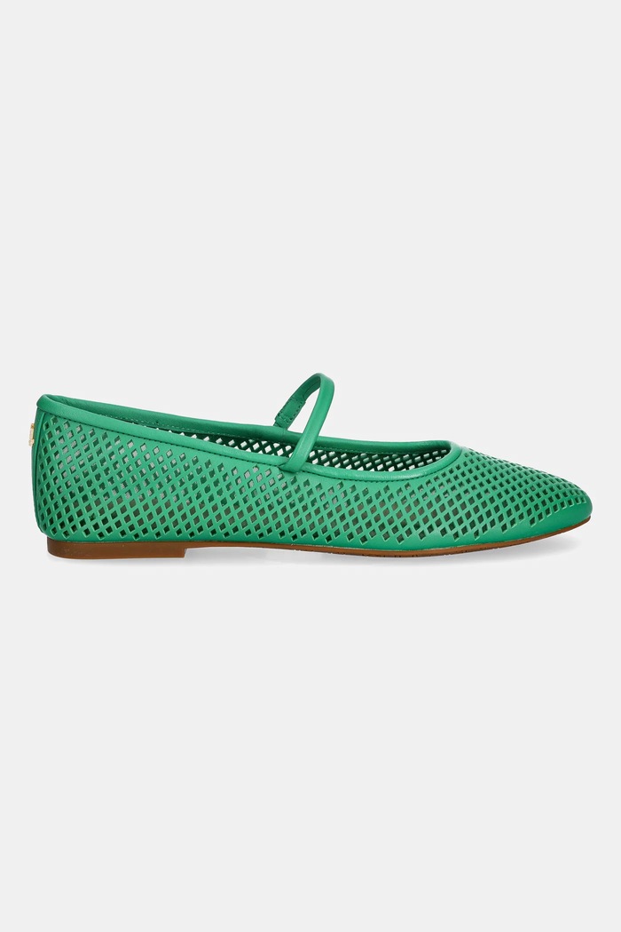 Kožené balerínky Lauren Ralph Lauren Jayna Mj 802P04176005.300 zelená SS26