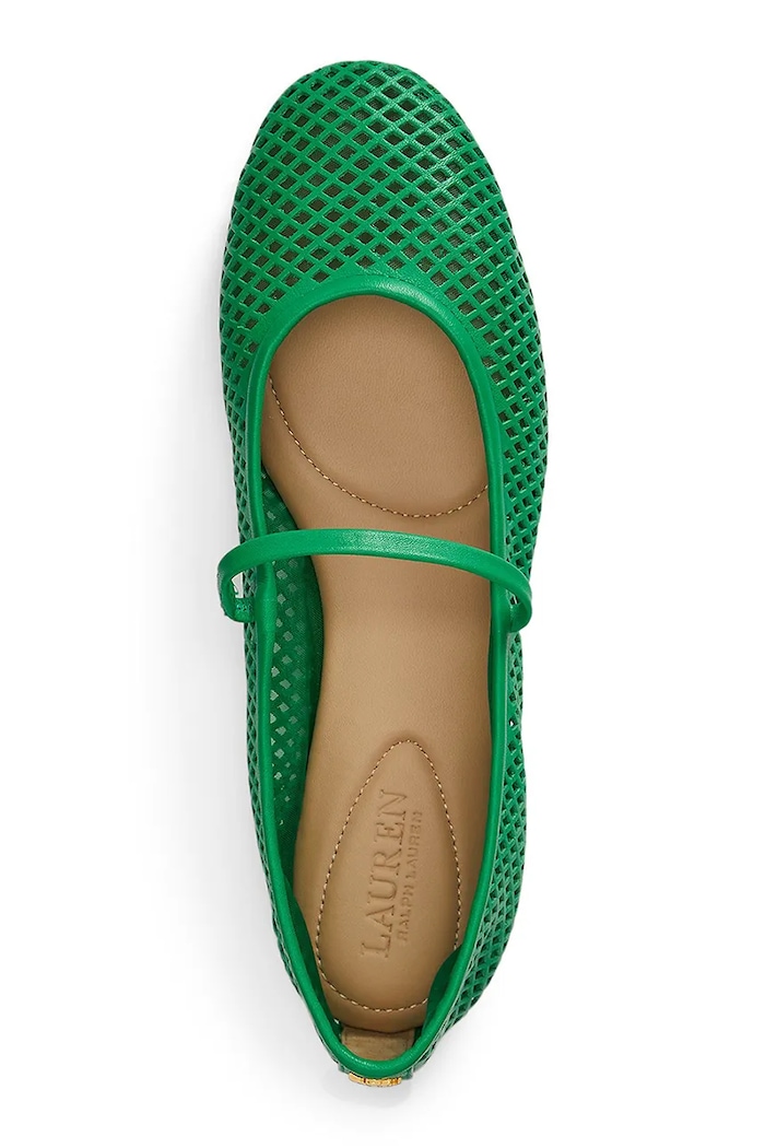 Обувки Кожени балеринки Lauren Ralph Lauren Jayna Mj 802P04176005.300 зелен