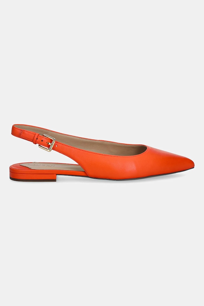 Lauren Ralph Lauren bőr balerina cipő Londyn Slbck 802P04383001.800 narancssárga SS26