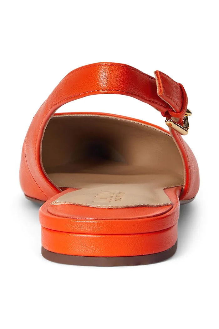 Kožené balerínky Lauren Ralph Lauren Londyn Slbck oranžová 802P04383001.800