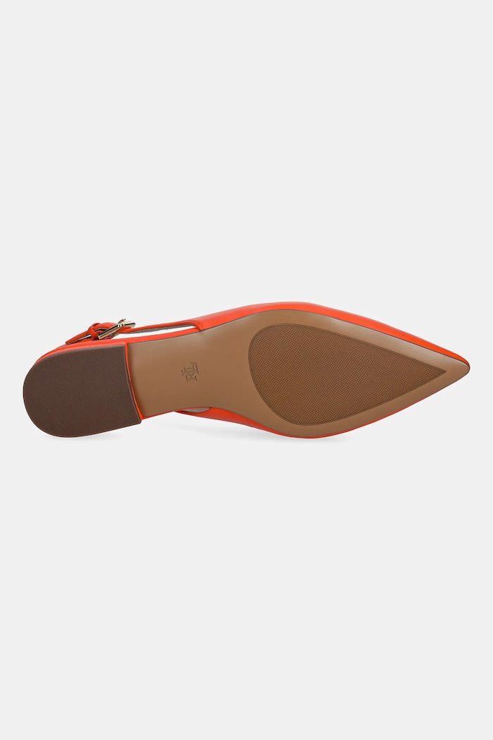 Lauren Ralph Lauren bőr balerina cipő Londyn Slbck 802P04383001.800 narancssárga