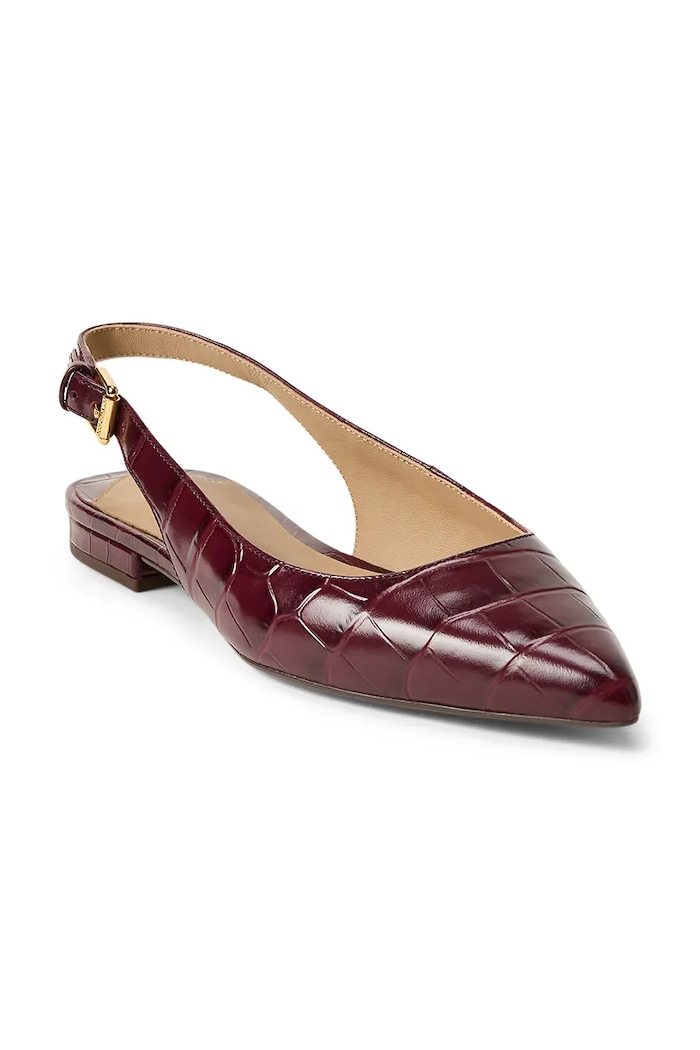 Δερμάτινες μπαλαρίνες Lauren Ralph Lauren Londyn Slbck 802P04384001.600 μπορντό SS26