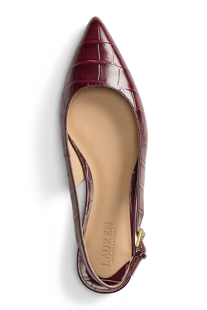 Παπούτσια Δερμάτινες μπαλαρίνες Lauren Ralph Lauren Londyn Slbck 802P04384001.600 μπορντό