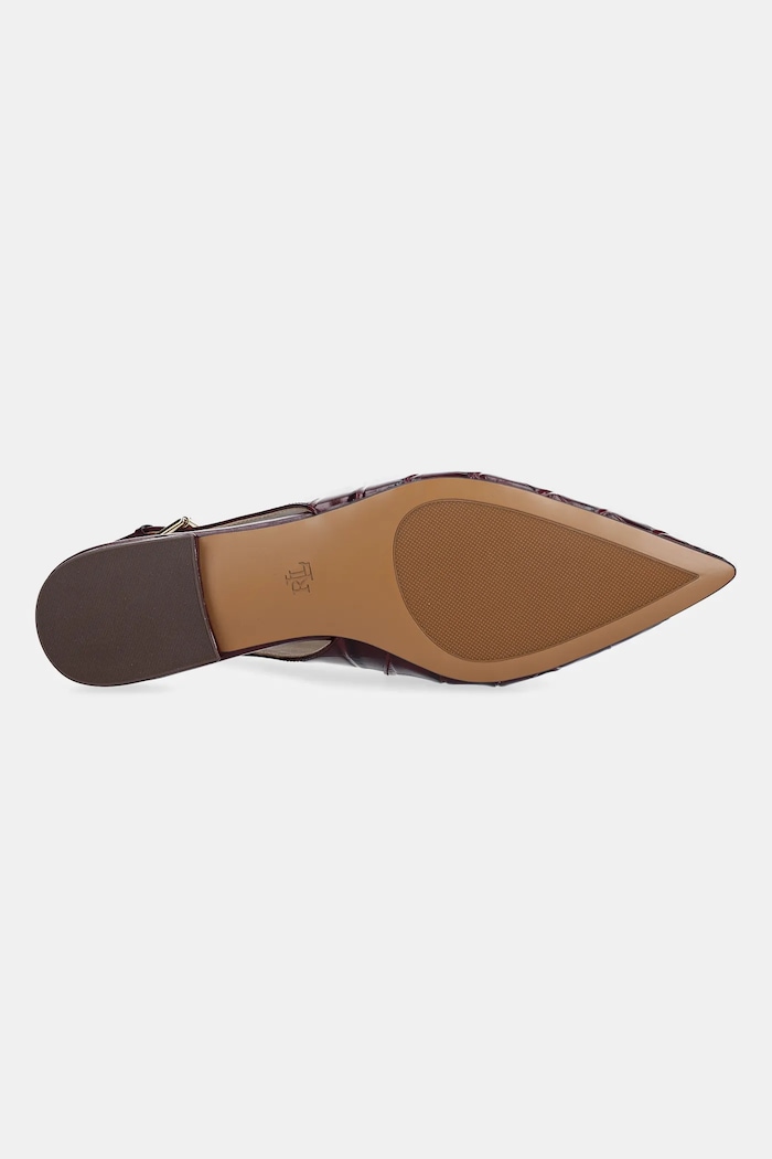 Kožené balerínky Lauren Ralph Lauren Londyn Slbck 802P04384001.600 burgundské