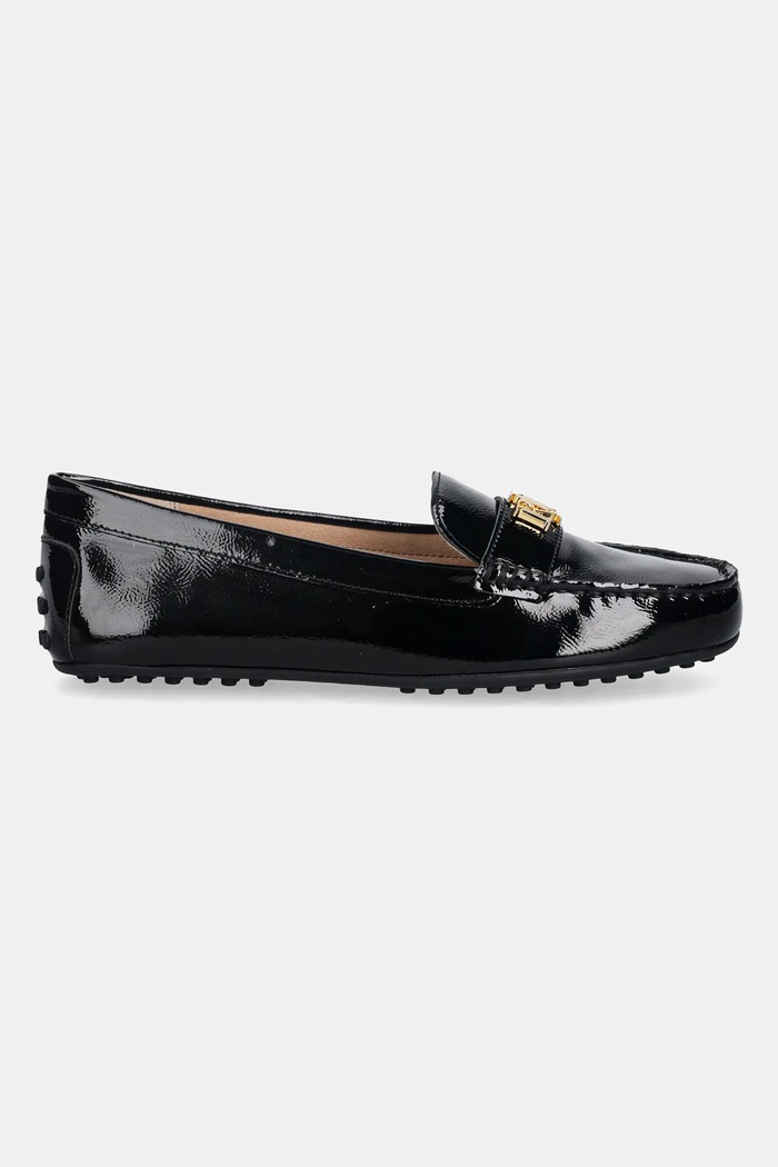 Kožené mokasíny Lauren Ralph Lauren Barnsbury 802P04390001.001 černá SS26