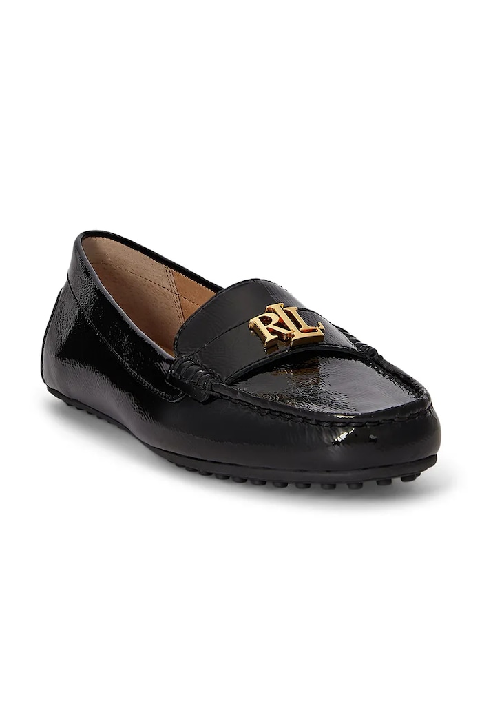 Kožené mokasíny Lauren Ralph Lauren Barnsbury 802P04390001.001 čierna SS26