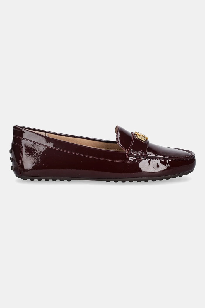 Kožené mokasíny Lauren Ralph Lauren Barnsbury 802P04390002.600 burgundské SS26
