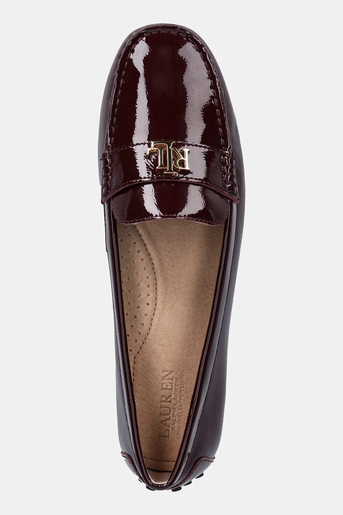 Kožené mokasíny Lauren Ralph Lauren Barnsbury burgundské 802P04390002.600