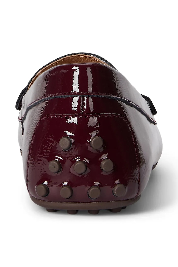 Lauren Ralph Lauren mocasini de piele Barnsbury burgundia 802P04390002.600