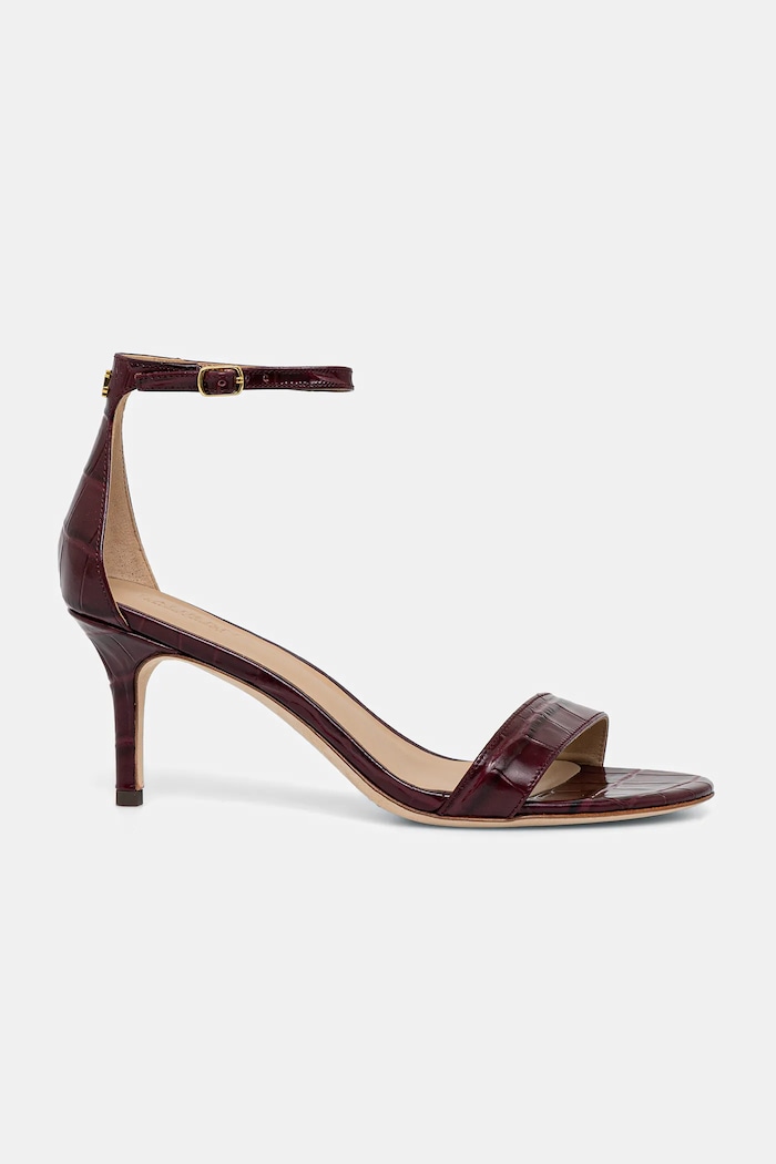 Lauren Ralph Lauren bőr tűsarkú Allie Mid 802P04399001.600 piros SS26