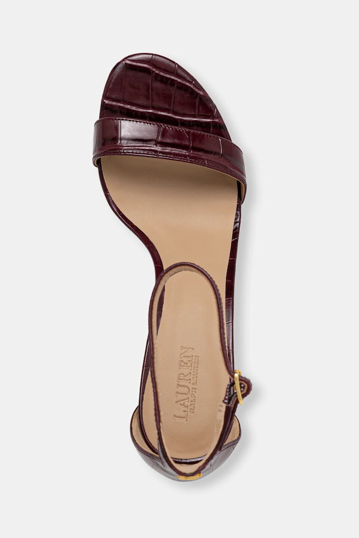 Lauren Ralph Lauren bőr tűsarkú Allie Mid piros 802P04399001.600