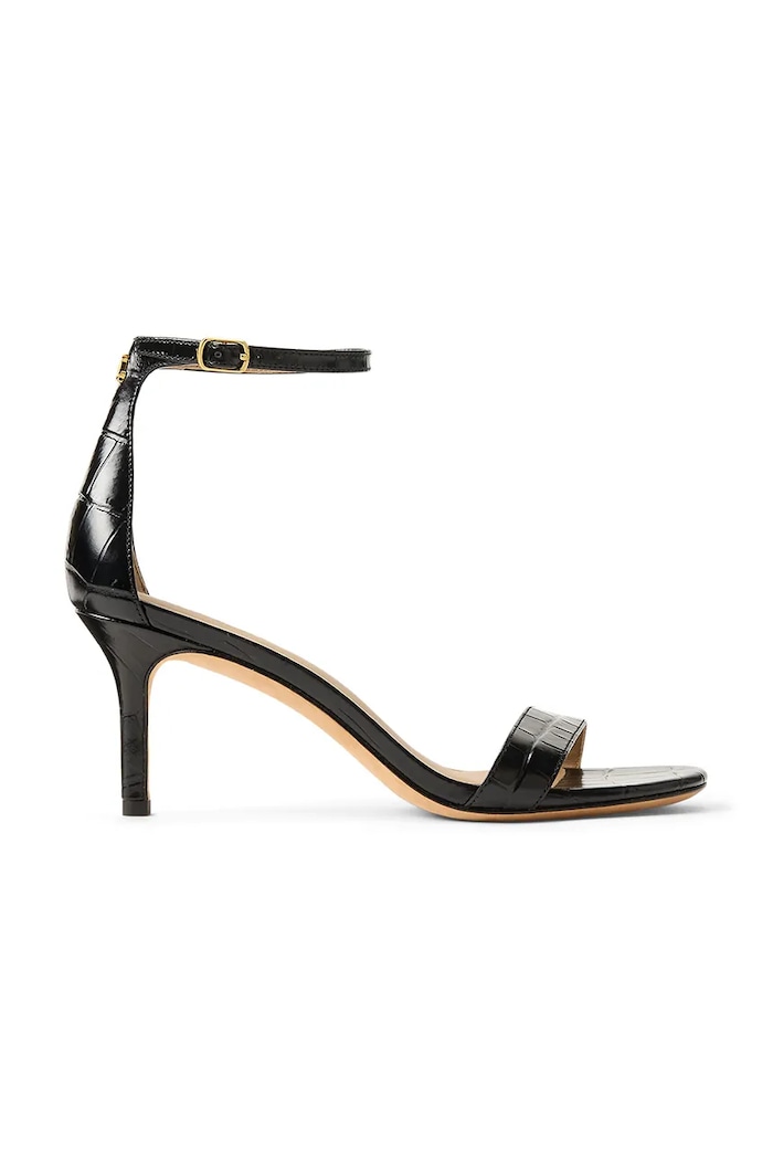 Kožené sandále Lauren Ralph Lauren Allie Mid usňová koža čierna 802P04399002.001