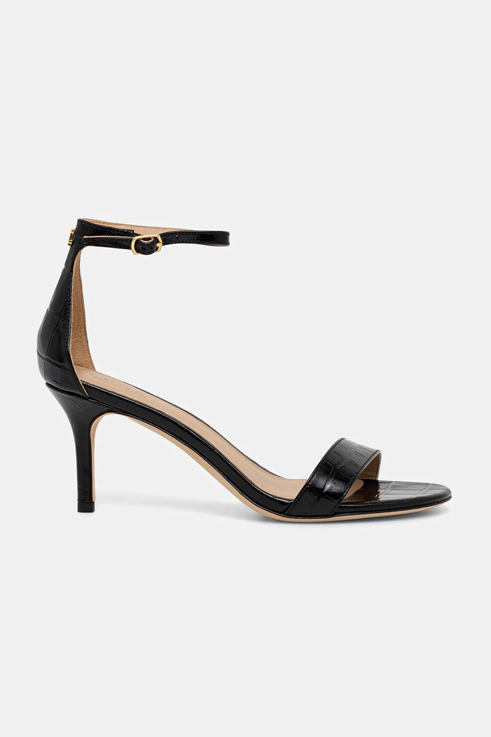Lauren Ralph Lauren bőr szandál Allie Mid 802P04399002.001 fekete SS26