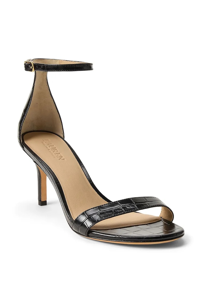 Kožené sandále Lauren Ralph Lauren Allie Mid 802P04399002.001 čierna SS26