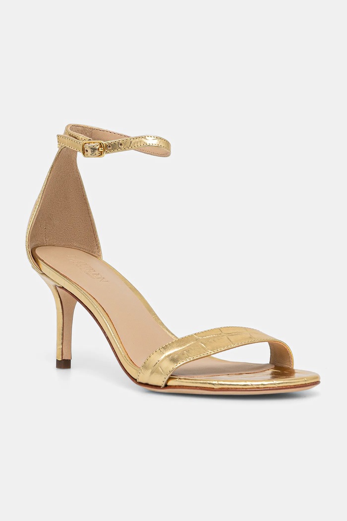 Кожени сандали Lauren Ralph Lauren Allie Mid гладка кожа злато 802P04400001.710