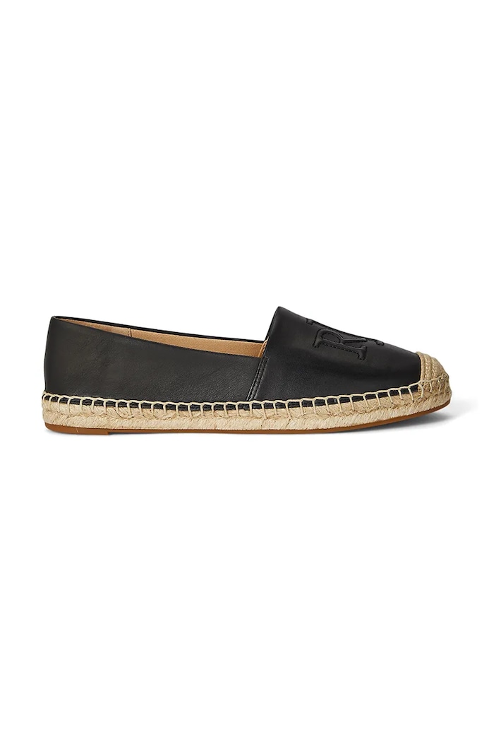Lauren Ralph Lauren espadrile de piele Cameryn Lg 2 piele negru 802P04415001.001