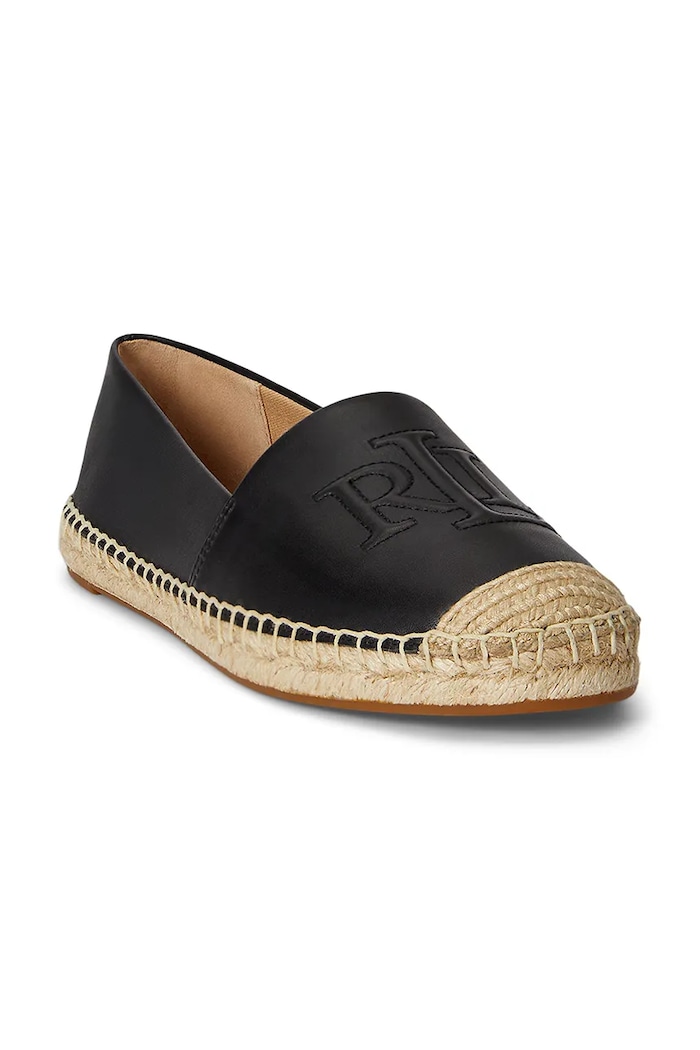 Lauren Ralph Lauren espadrile de piele Cameryn Lg 2 802P04415001.001 negru SS26