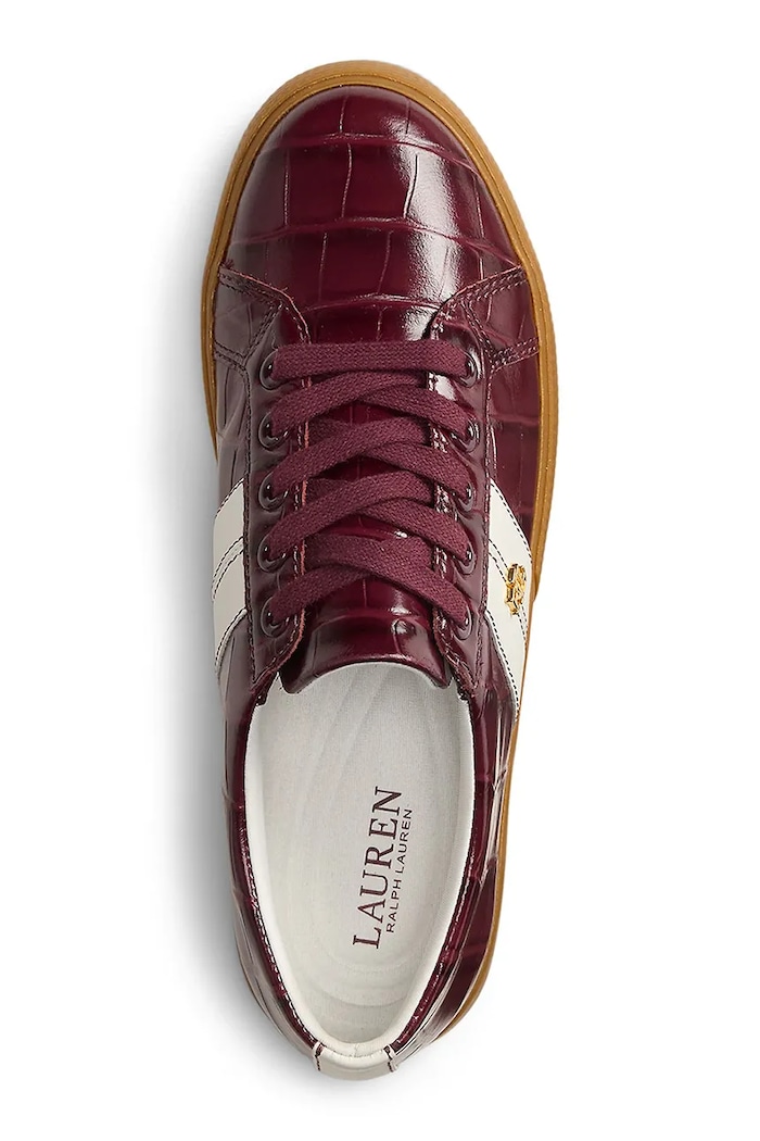 Obuća Kožne tenisice Lauren Ralph Lauren Janson II 802P06355002.600 bordo
