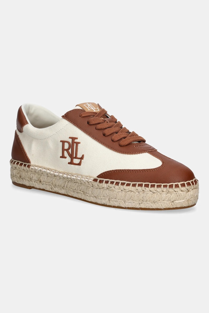 Tenisky Lauren Ralph Lauren Luize Sneaker přírodní kůže hnědá 802P04428003.101