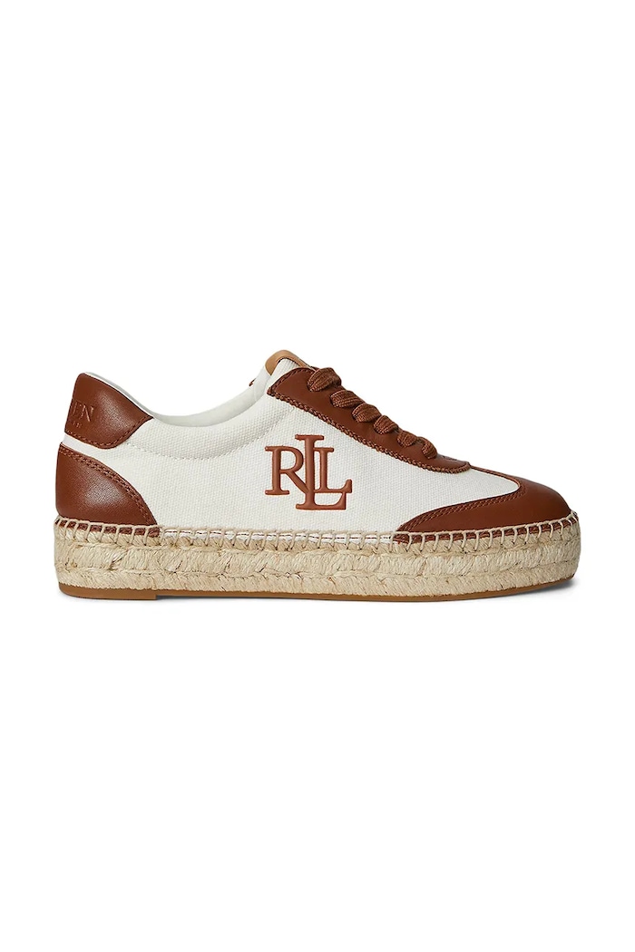 Tenisky Lauren Ralph Lauren Luize Sneaker usňová koža hnedá 802P04428003.101
