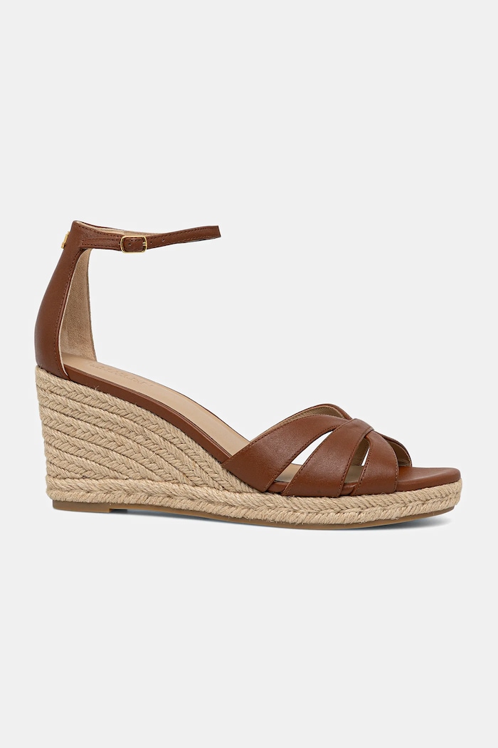 Δερμάτινες εσπαντρίγιες Lauren Ralph Lauren Nellie 802P04433002.200 καφέ SS26