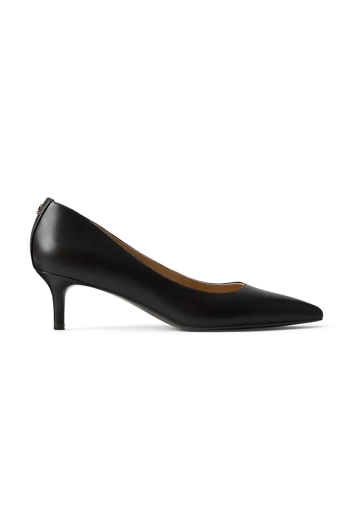 Lauren Ralph Lauren szpilki skórzane Adrienne 5-8 cm czarny 802P09030001.001