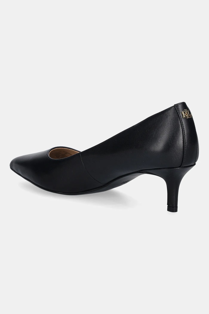 Cipők Lauren Ralph Lauren bőr tűsarkú Adrienne 802P09030001.001 fekete