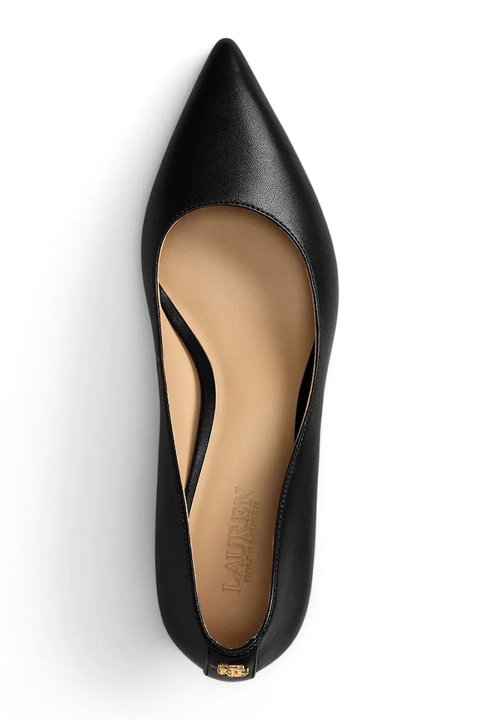 Obuwie Lauren Ralph Lauren szpilki skórzane Adrienne 802P09030001.001 czarny