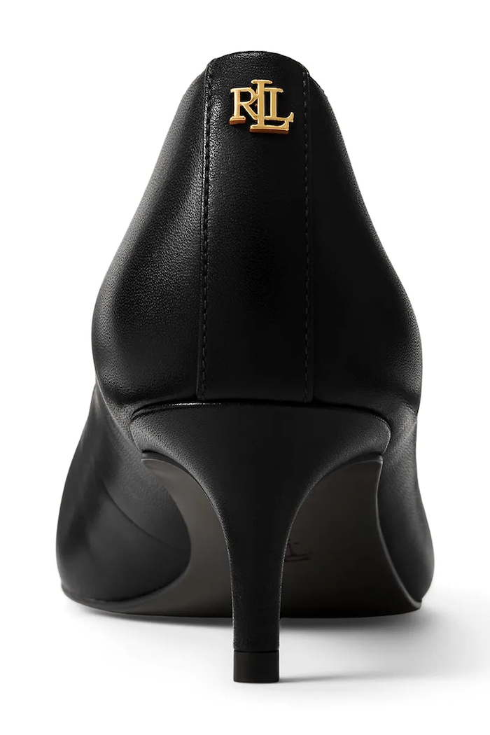 Lauren Ralph Lauren szpilki skórzane Adrienne czarny 802P09030001.001