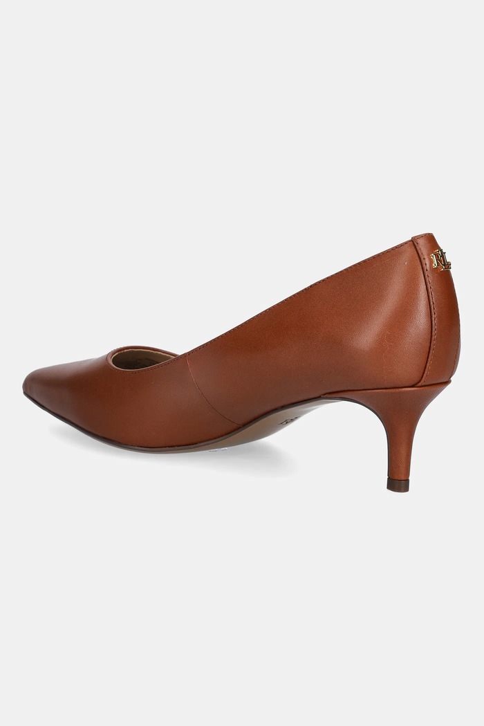 Cipők Lauren Ralph Lauren bőr tűsarkú Adrienne 802P09030002.200 barna