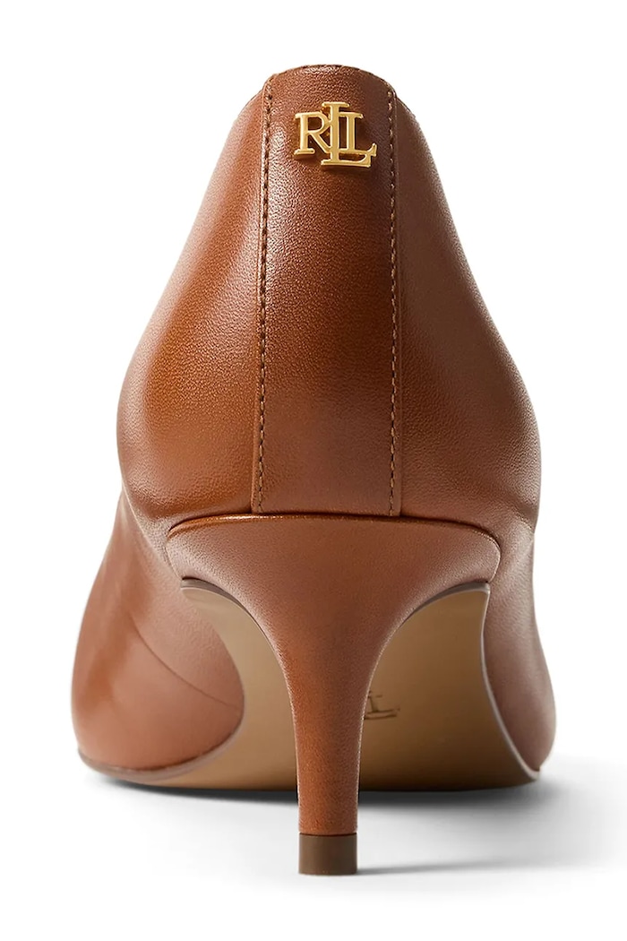 Kožené lodičky Lauren Ralph Lauren Adrienne hnedá 802P09030002.200
