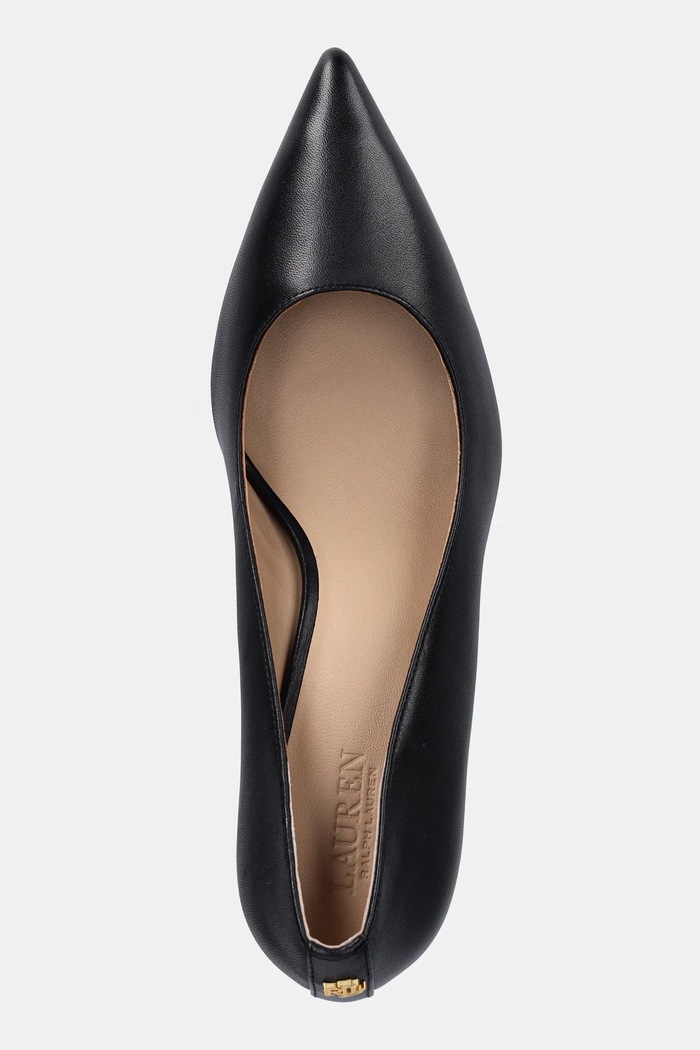 Lauren Ralph Lauren bőr tűsarkú Lanette fekete 802P09031001.001