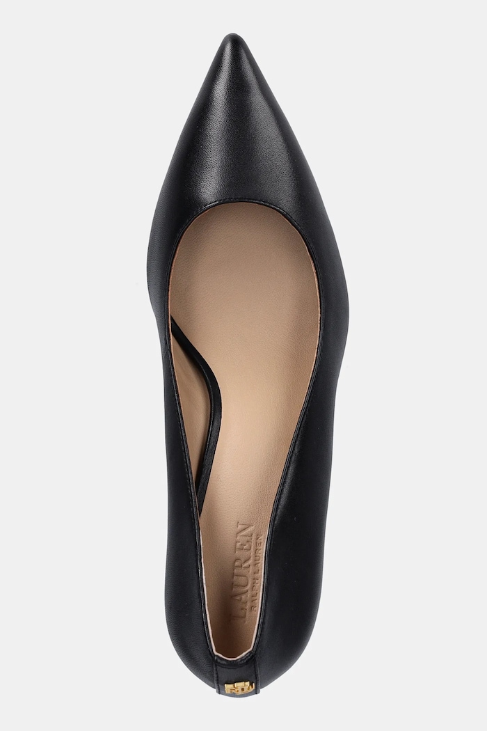 Lauren Ralph Lauren bőr tűsarkú Lanette fekete 802P09031001.001