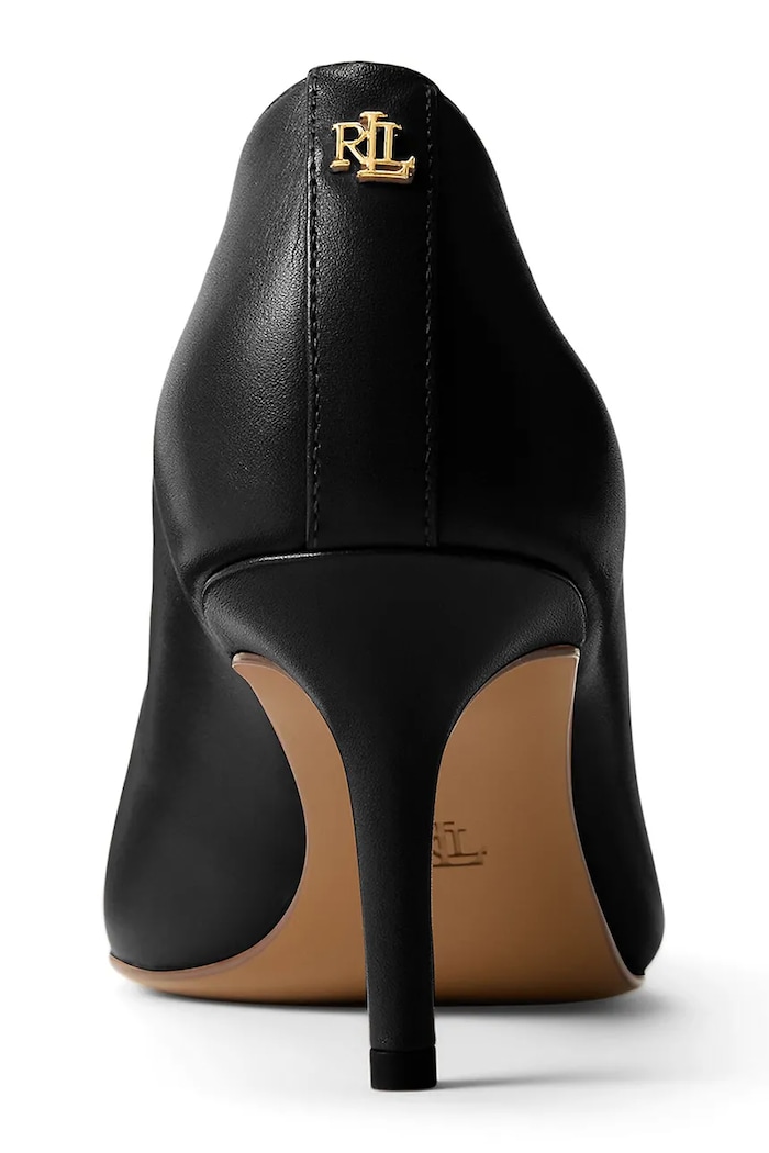 Lauren Ralph Lauren szpilki skórzane Lanette czarny 802P09031001.001