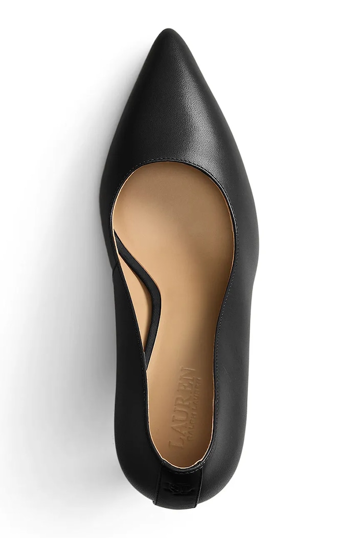 Obuwie Lauren Ralph Lauren szpilki skórzane Lindella II 802P09032001.001 czarny