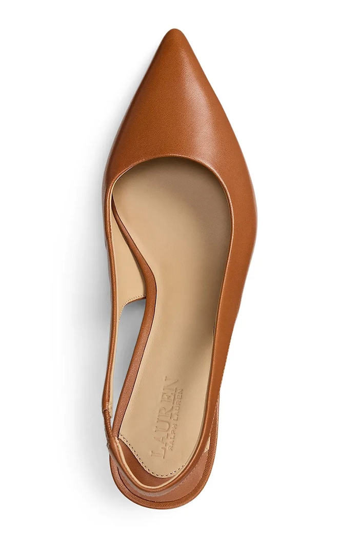 Obuwie Lauren Ralph Lauren szpilki skórzane Lolah II 802P09033002.200 brązowy
