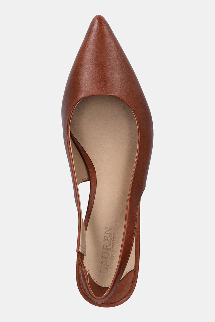 Kožené lodičky Lauren Ralph Lauren Lolah II hnědá 802P09033002.200
