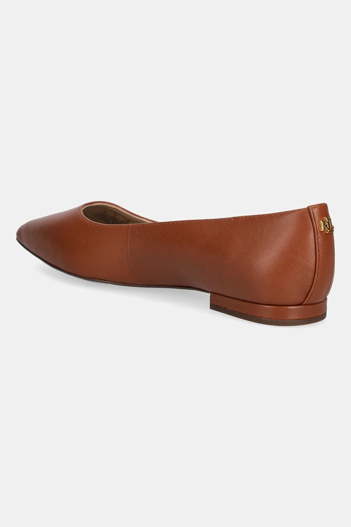 Obuv Kožené balerínky Lauren Ralph Lauren Londyn 802P09039002.200 hnedá