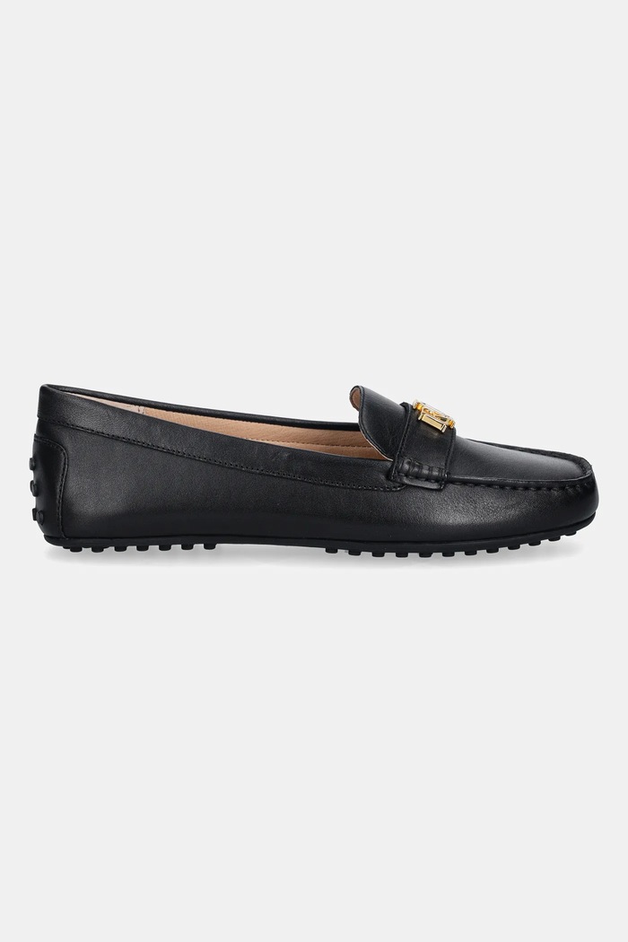 Kožené mokasíny Lauren Ralph Lauren Barnsbury 802P09040001.001 černá SS26