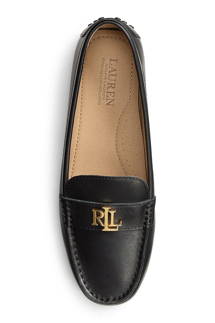 Obuwie Lauren Ralph Lauren mokasyny skórzane Barnsbury 802P09040001.001 czarny