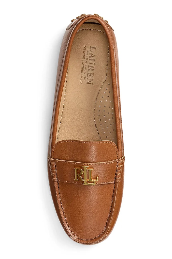 Obuwie Lauren Ralph Lauren mokasyny skórzane Barnsbury 802P09040002.200 brązowy