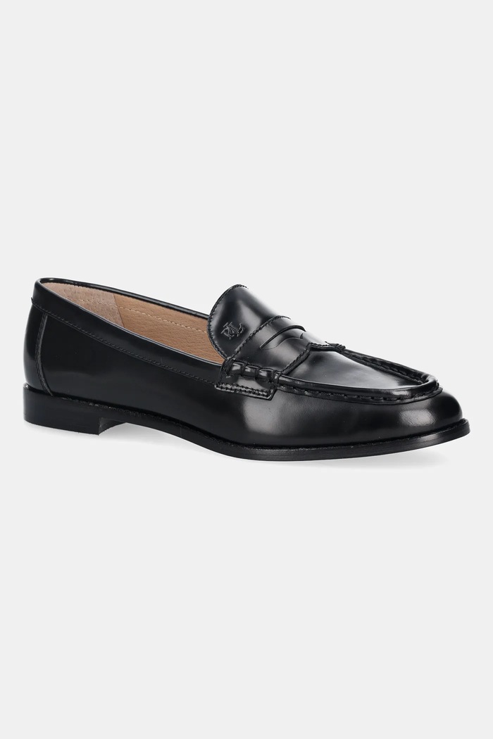 Lauren Ralph Lauren bőr mokaszin Wynnie nappa bőr fekete 802P02120002.001