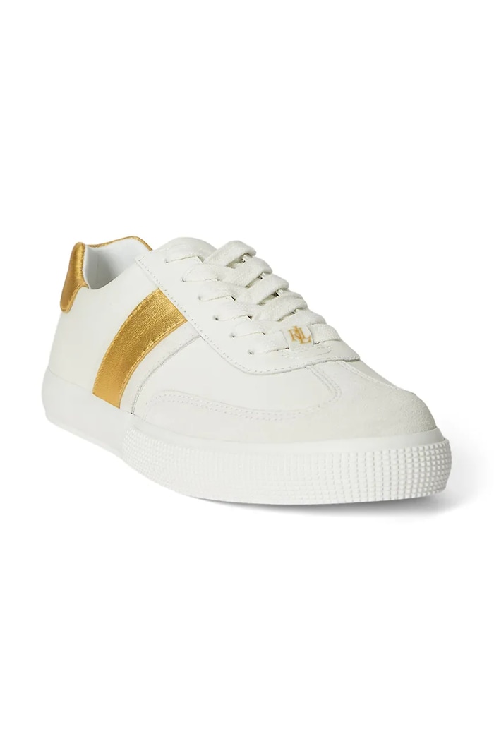 Kožené tenisky Lauren Ralph Lauren Braylee 802P04420001.100 biela SS26