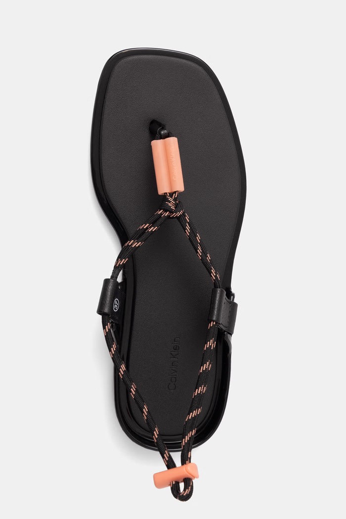 Calvin Klein női szandál BEACH SANDAL ROPE PU 2 fekete HW0HW02967